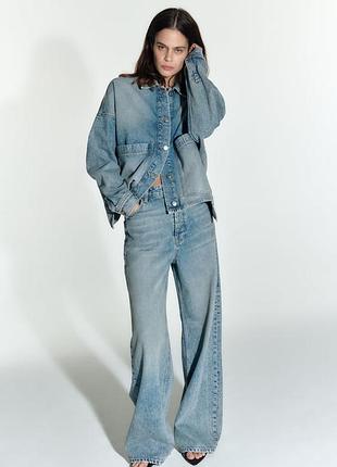 Джинси zara wide leg  широкі
