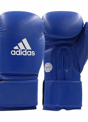 Кожаные боксерские перчатки wako | синий | adidas adiwakog11 фото