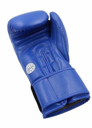 Кожаные боксерские перчатки wako | синий | adidas adiwakog13 фото
