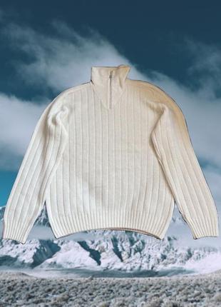 Вовняний светр з горлом abrams italy оригінальний новий,бежевий