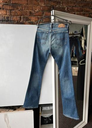 Ralph lauren denim&amp;supply women’s vintage slim bootcut blue denim jeans женские, винтажные джинсы4 фото