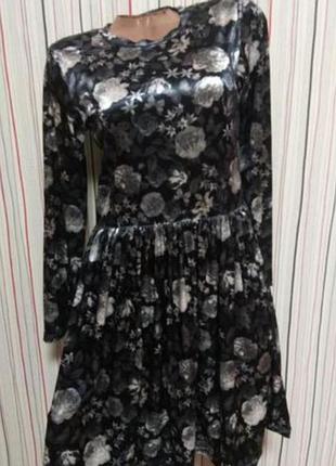 Велюровое винтажное платье