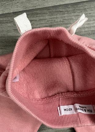 Теплые на флисе розовые брюки лосины для девочки sinsay4 фото