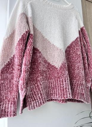 Плюшевий 💗 оверсайз светр george, люрексна нитка, свитер кофта6 фото