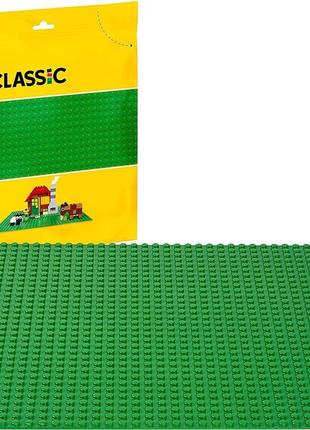 Конструктор lego classic базовая строительная пластина зеленого цвета 10700