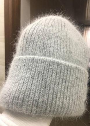 Зимова шапка з ангори колір в асортименті2 фото