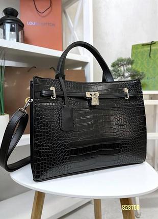 Сумка на змійці рептилія з брелком замок