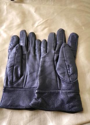 Угутепленные кожаные перчатки1 фото