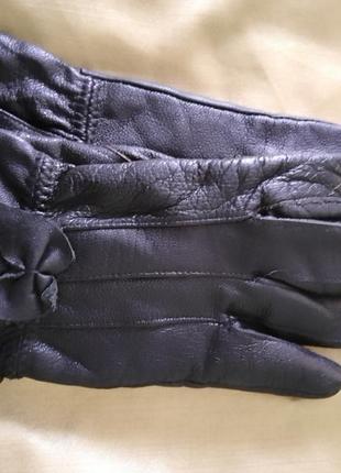 Угутепленные кожаные перчатки3 фото