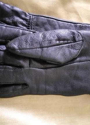 Угутепленные кожаные перчатки5 фото