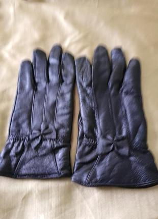 Угутепленные кожаные перчатки2 фото