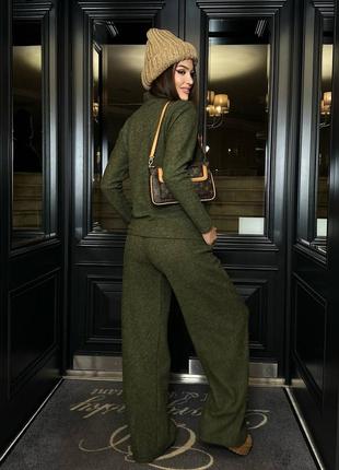 Женский теплый костюм, связанный костюм, вязаный костюм, прогулочный костюм, прогулочный костюм, прогулочный костюм, трикотажный костюм, осенний тёплый костюм ангоровый