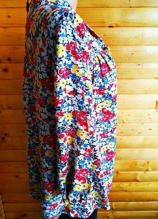 20.отменная вискозная блузка в цветочный принт британской торговой сети m&amp;co.новая с биркой.5 фото