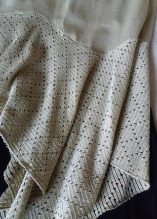 Трикотажная юбка с ажурной оборкой,44-50разм.4 фото