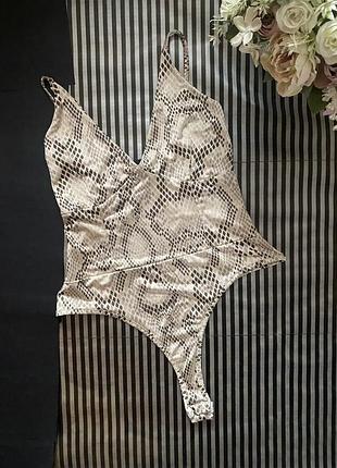 Боди оригинальный боди боди змеиный принт missguided