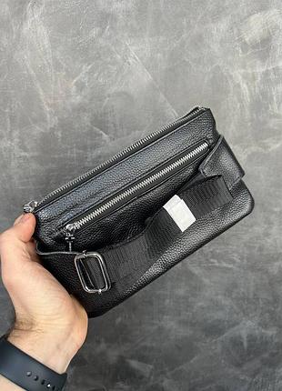 Мужская кожаная бананка prada