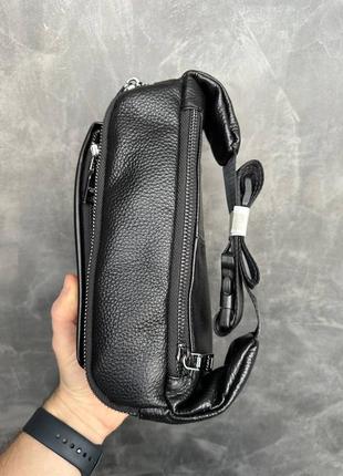 Мужская кожаная бананка prada