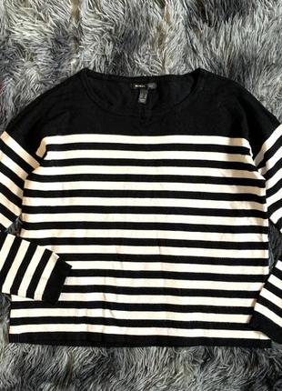 Полосата кофта mango, трикотажна кофточка в смужку розмір с, женская кофта в полоску mango размер с. оверсайз .