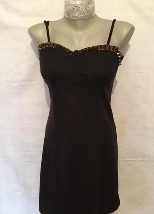 Женское чёрное платье с шипами / жіноча чорна сукня з шипами