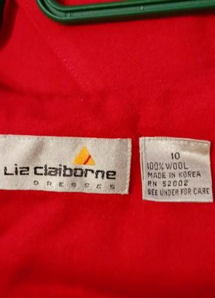 Винтажное 100% шерсть яркое платье халат от liz claiborne made in korea4 фото