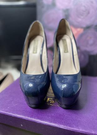 Туфли sasha fabiani синего цвета3 фото