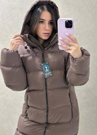 Жіноча тепла зимова куртка,пуховик,пальто,женская зимняя тёплая куртка балоновая3 фото