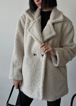 Жіноча зимова еко шуба тедді баранчик,женская зимняя эко шуба тедди барашек,зимова куртка9 фото