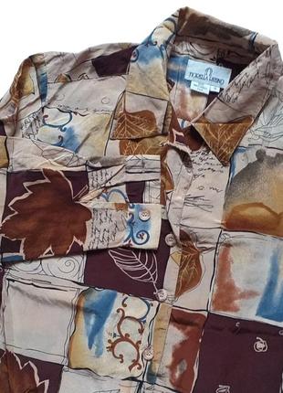 Florella rubino винтажная шелковая рубашка блузка оверсайз1 фото