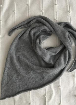 Баскут серый, шарф, платок зимний