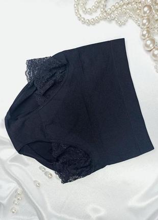 Великолепные бесшовные корректирующие высокие трусики трусы утяжка с кружевной отделкой esmara
