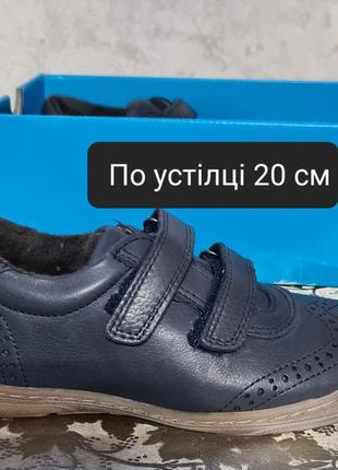 Детские утепленные кожаные ботинки koel, цвет синий, размер 29