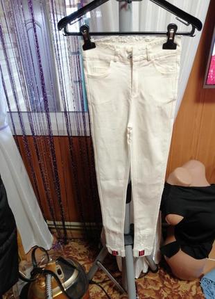 Літні рвані джинси стрейч вставки сітка5 фото