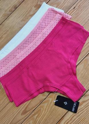 Комплект жіночих трусиків із 5 штук, розмір s/m, колір малиновий, рожевий, білий5 фото