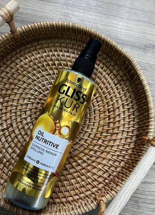 Экспресс-кондиционер для сухих и поврежденных волос gliss kur oil nutritive hair repair4 фото