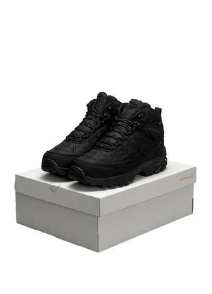 Зимние мужские кроссовки merrell rogue all black fur
