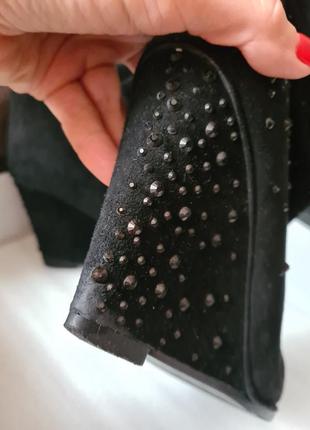 Нереальні чоботи з натурального замшу зі стразами vitto rossi3 фото