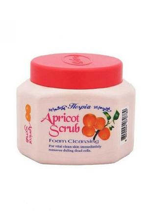 Абрикосова пінка-скраб для тіла hespia apricot scrub foam cleansing