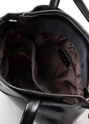 Жіноча шкіряна сумка шопер зі шкіри4 фото