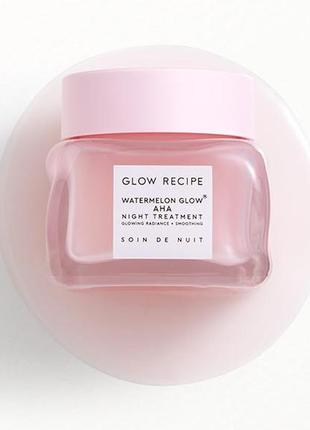 Нічна маска для обличчя glow recipe watermelon glow aha