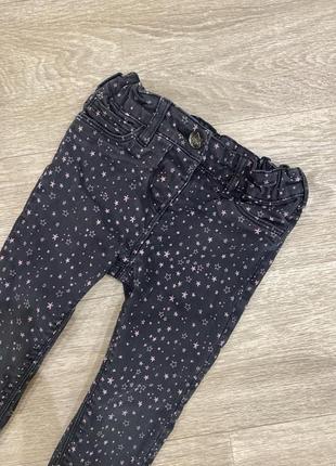Утеплені зимові брюки джинси на дівчинку в зірочки palomino 982 фото