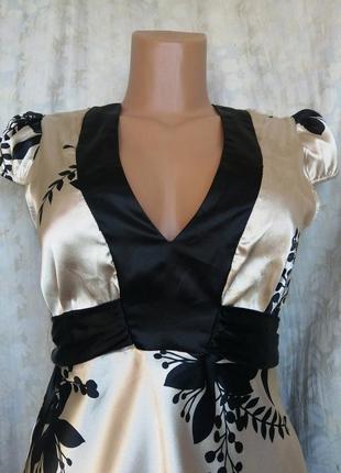 Ошатна бежева блузка з принтом в азіатському стилі select2 фото
