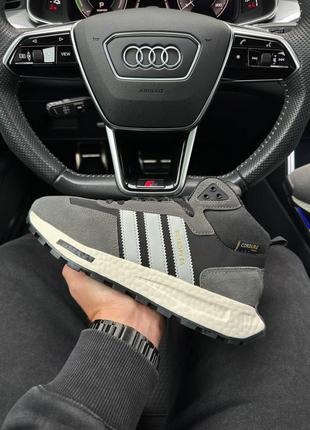 Зимние мужские кроссовки adidas retropy e5 grey fur (мех) 41-42-43-44-45-46