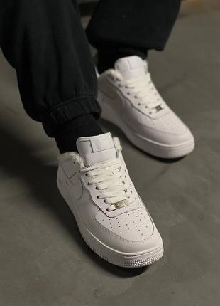 Nike air force low white winter5 фото