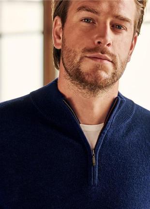 Чоловічий светр на блискавці з 💯 вовни мериноса. бренд woolovers. розмір м