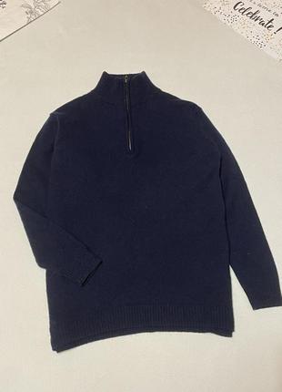 Чоловічий светр на блискавці з 💯 вовни мериноса. бренд woolovers. розмір м2 фото