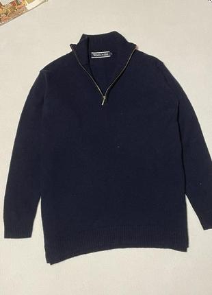 Чоловічий светр на блискавці з 💯 вовни мериноса. бренд woolovers. розмір м4 фото