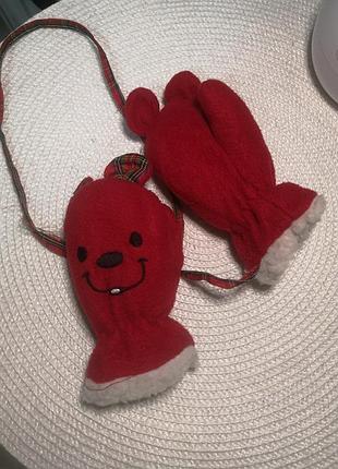 ✔️ теплые перчатки 🧤 где-то до 1,5-го года варежки варежки