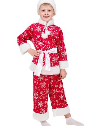Карнавальный костюм морозко (красный), размер 1 на рост 100 - 110