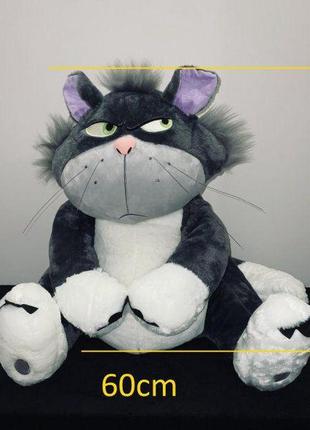 Яркая гипоаллергенная игрушка-обнимашка кот люцифер , мягкая пушистая игрушка кот люцифер 60см