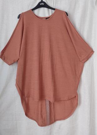 Туніка оверсайз з мереживом new look роз. 46,48,50